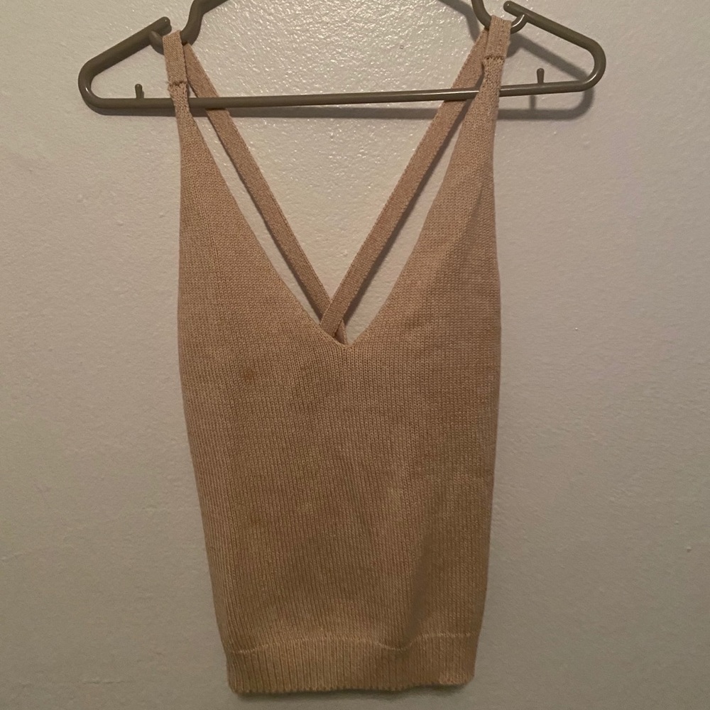 Light brown/tan knit tank